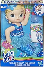 Baby Alive Doll - Shimmer n Splash Mermaid - Blonde Girl - Nuturing dolls and toys for kids, girls, boys - Ages 3+