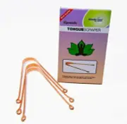 Ayurvedic Copper Tongue Cleaner Scraper Hygiene Bad Breath Brush pack of 6