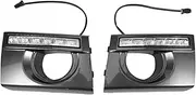 1 Pair Car Daytime Running Light DRL LED Daylight Fog Lamp Cover Compatible for Hyundai Tucson 2005-2009