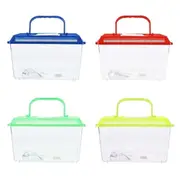 Ozoffer Plastic Fish Tank Blue Snap Lock Lid Non-Slip Handle 22cm