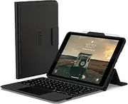 UAG Integrated Bluetooth Keyboard w/trackpad Apple iPad 10.2" (7th Gen) Case - Black (124413114031), Built-in Apple Pencil or Logitech Crayon Holder