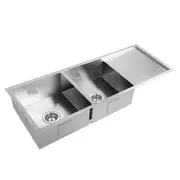 Cefito Kitchen Sink 111X45CM Stainless Steel Basin