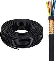6-Core Oxygen-Free Copper Shielded Cable 0.5-2.5mm² Copper Foil+Braided Mesh Double Shield Electrical Wire 30~200FT Flexible PVC Engineering Wire For Industrial & Automation Systems(50FT(16M),1.5mm²-6