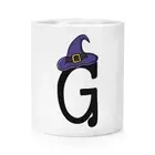 Letter G Witches Wizard Hat Makeup Brush Pencil Pot Witch Halloween Alphabet