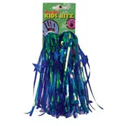 Bikecorp Handlebar Streamers for Kids Bike (A pair) Shiny Blue & Green