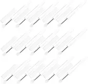 PACKOVE 20pcs Reusable Silicone Nail Powder Applicator Brushes for Nail Art Transparent Soft Brush Tool for Chrome Powder Blending for Home Salon Use