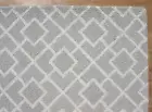 Modern Lattice Trellis Gray Loop Hand-Tufted 100% Wool Area Rug Carpet.