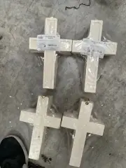 48 Raised Edge Crosses + Hanger For Arts + Crafts - Sunday School