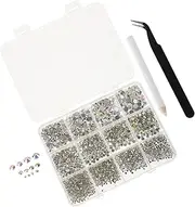 12 Acrylic Rhinestones Nail Stones for Crafting Flatback Gems for Nail Art DIY Projects