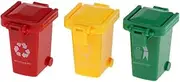3 Pieces Kids Children Toy Push Vehicles Garbage Bins Trash Bins for Trucks