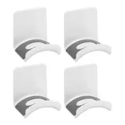 4 Pcs Headphone Stand Holder, Under Desk Headset Holder, White(Wall-mounted)