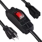 UL Certified 25 Ft Outdoor Extension Cord with Waterproof Switch Control