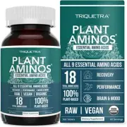 Plant Aminos Organic Essential Amino Acids (EAAs) & BCAA - 100% Plant-Based Raw