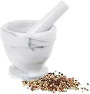 New D.Line 12cm Grey Marble Mortar & Pestle