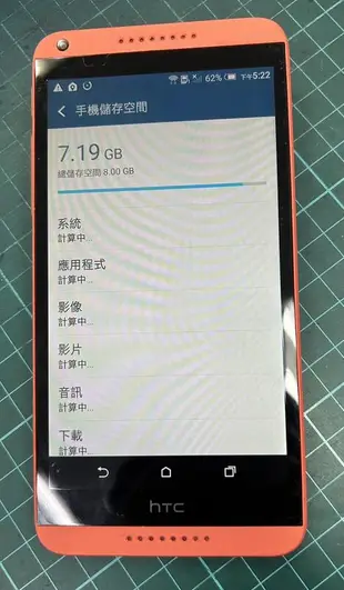 中古 二手機 空機HTC desire816 橘色 安卓 6.0.內存8G 4G訊號 孔塞脫落 現貨一台