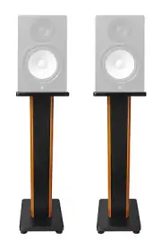 (2) Rockville 28" 2-Tone Studio Monitor Speaker Stands For Yamaha HS7 Monitors