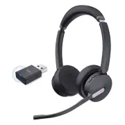 Yealink WH64 Hybrid Dual Wireless Headset with DECT Dongle 492ft RangeTeams Z...