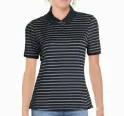 New OAKLEY Women Polo Shirt 532357 Enjoy Stripped Golf Fathom Size M