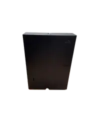 Dolphy Secure Lock Paper Towel Dispenser - Wall Mounted Black Cold-Rolled Stainless Steel - Key Lock & Viewing Window