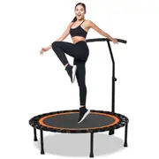 50" Foldable Rebounder Mini Trampoline with Adjustable Height, Ideal for Rebounding Exercise and Cardio