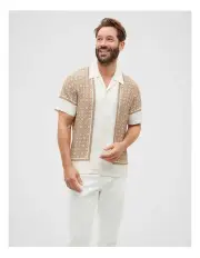 [Seed Heritage] Resort Shirt in Hazelnut Multi