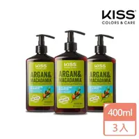 在飛比找momo購物網優惠-【KISS】以色列摩洛哥油B5洗髮精400ml*3入(摩洛哥