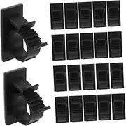 Cabilock 50Pcs Self Adhesive Pipe Bracket Clamp for Wire Management Fixing Hoses Cables and Tubes Versatile for Home Office and Vehicle Applications