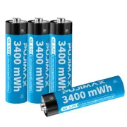 1.5V AA AAA Rechargeable Lithium Batteries with Battery Charger LOT