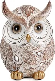 Adorable Owl Statue and Figurine for Home Decor - Modern Animal Owl Sculpture fo