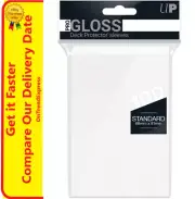 100 x Ultra PRO Deck Protector Sleeves Gloss Standard Size Cards 66 x 91mm WHITE