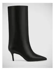 [Wittner] Lozana Leather Mid-Calf Boot in Black