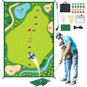 Kids Golf Toys Set Garden Golf Game Set with All Golf Equipment Golf Hitting Mat and Training Golf Balls