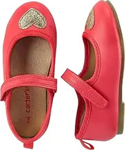 [Carter's] Little Girls' Mary Jane Flats, Pink, Gold Heart
