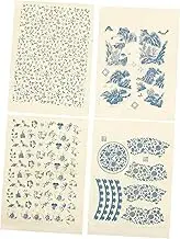 Elegant Pottery Decals 4 Sheets of Transfer Paper for Beautiful Craft Projects