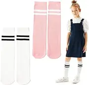 [kodivenj] 3 to 6 years 2 pairs knee socks girls children children's socks children's football socks toddler football socks boys football socks toddler