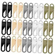 30Pcs Zipper Pull Replacement Metal Zipper Pull Detachable Zipper Pull Tabs