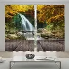 Surging Wave Lines 3D Curtain Blockout Photo Printing Curtains Drape Fabric