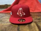 Boston Red Sox 2004 World Series Red White New Era Fitted Hat 7 3/4 Volt UV