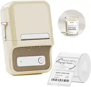 NIIMBOT B21 Label Maker, Thermal Label Printer, Portable Inkless Label Makers for Home/Office/Business, with 1 Pack 50x30mm White Label, Compatible with iOS & Android, White