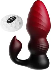 Vibrating Butt Plug Prostate Massager Sex Toys for Men - 2in1 Anal Plug Adult Toys with 7 Vibrating Mode & Remote Control, Skin Friendly Anal Dildo Male Sex Toy for Men Women Couples (3.7inch)