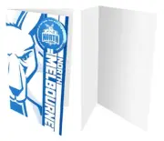 North Melbourne Kangaroos Official AFL Greeting Card with Pin On Metal Badge