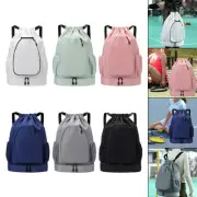 Tennis Backpack Waterproof Drawstring Closure Gym Bag Portable Badminton Bag