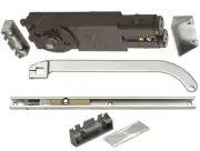 Jackson Satin Aluminum 105° Concealed Closer w/ 'U' Offset Slide-Arm Package