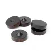 4pcs Ebony Speaker Base Pad Wooden Spike HIFI Amp Isolation Stand 23.5x11mm