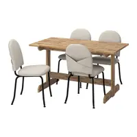 在飛比找IKEA優惠-IKEA 餐桌附4張餐椅, 相思木/idekulla 米色,
