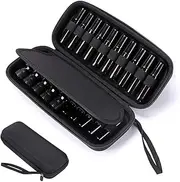 Hipiwe EVA Essential Oils Carrying Case Organizer for 20 Bottles 5ml 10ml Standard and Rollers Bottles Portable Hard Shell Essential Oils Travel Bag Holder for Essential Oils Bottle Storage (Black)