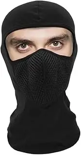 Black Ski Mask Women's Neck Gaiter Balaclava Thermal Face Mask Snow Gear Windproof