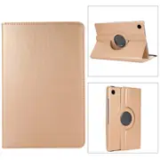 For Samsung Galaxy Tab A8 10.5in (2021) Case, Rotatable Lychee Texture PU Leather Case, Gold