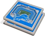 YouTheFan NFL Detroit Lions 3D StadiumView Coaster - Ford Field (Pack of 12)