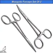 Mosquito Artery Clamp Hemostat Locking Forceps Straight & Curved Surgical Pliers